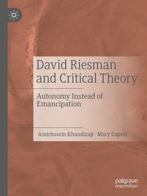 cover image of David Riesman and Critical Theory